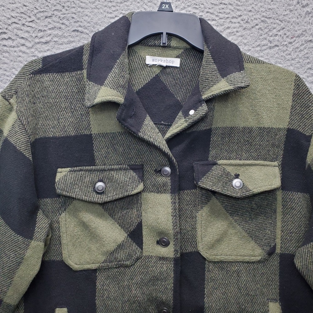 Workshop Republic Shacket Womens Medium Multi Pla… - image 3